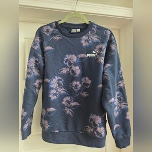 Puma Blue Floral Sweatshirt